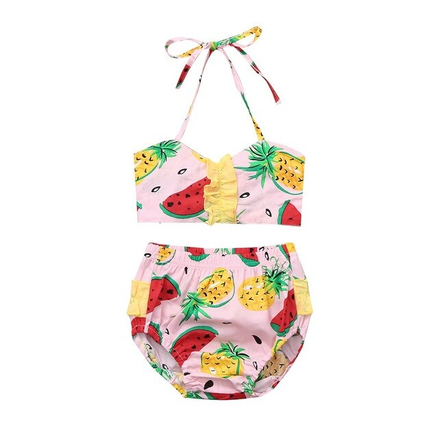 Toddler- Girls Fruit Print Hawaii Bikini - TheTurnStyl