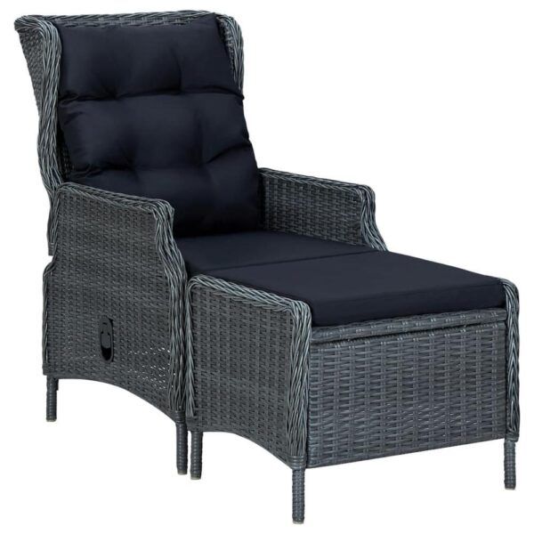 black reclining garden chairs